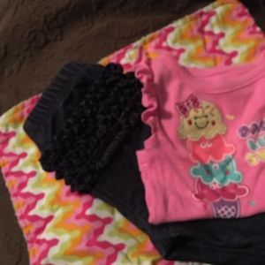 Cute little outfit and burp rag